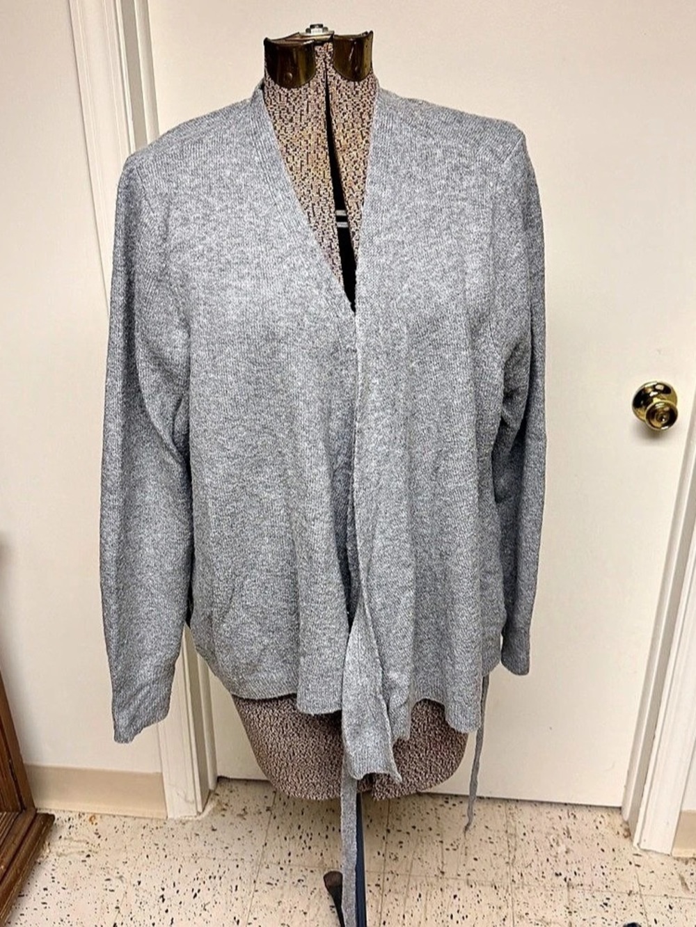Loft Gray Open Front Jacket Size XL